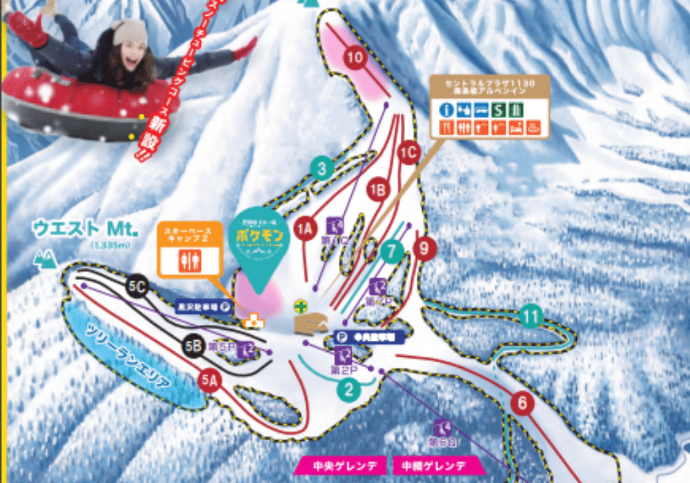 鹿島槍スキー場MAP