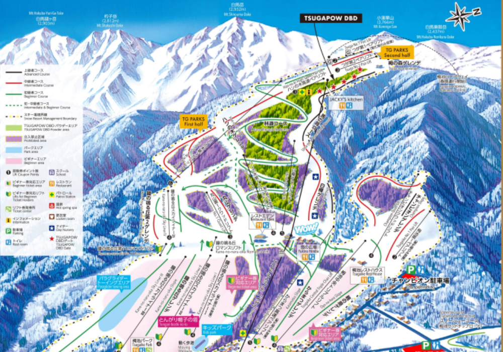 栂池高原スキー場MAP